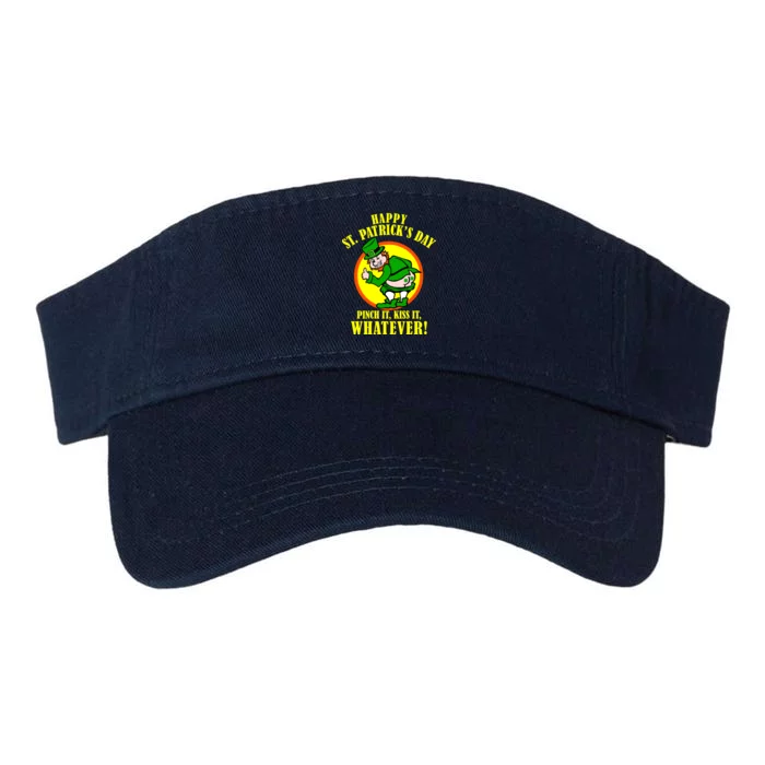 Happy St. Patrick's Day Pinch It, Kiss It, Whatever! Funny Irish Leprechaun Valucap Bio-Washed Visor