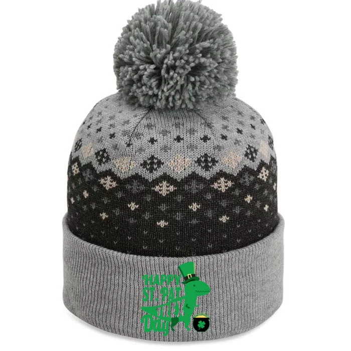 Happy St. Patrick's Pat T-Rrex Day The Baniff Cuffed Pom Beanie