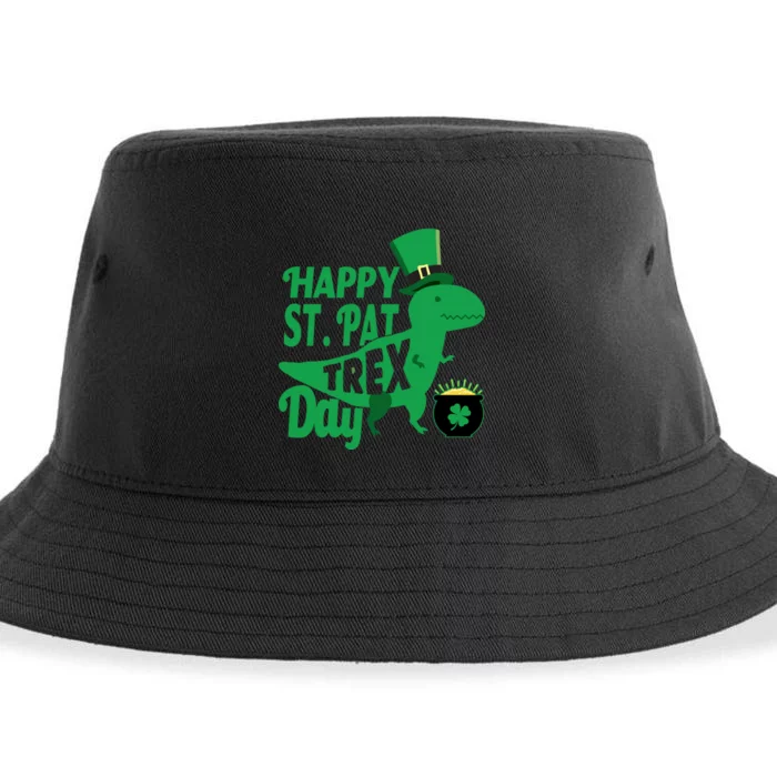 Happy St. Patrick's Pat T-Rrex Day Sustainable Bucket Hat