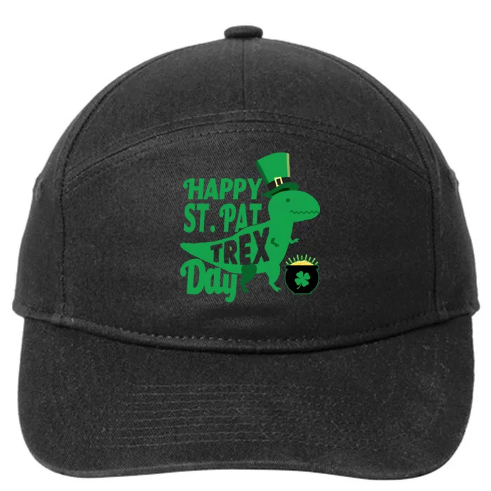 Happy St. Patrick's Pat T-Rrex Day 7-Panel Snapback Hat