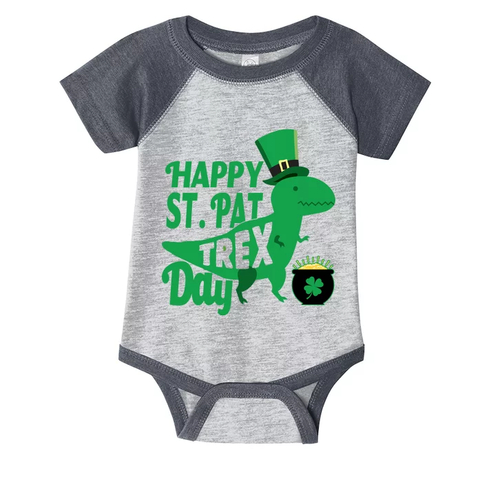 Happy St. Patrick's Pat T-Rrex Day Infant Baby Jersey Bodysuit