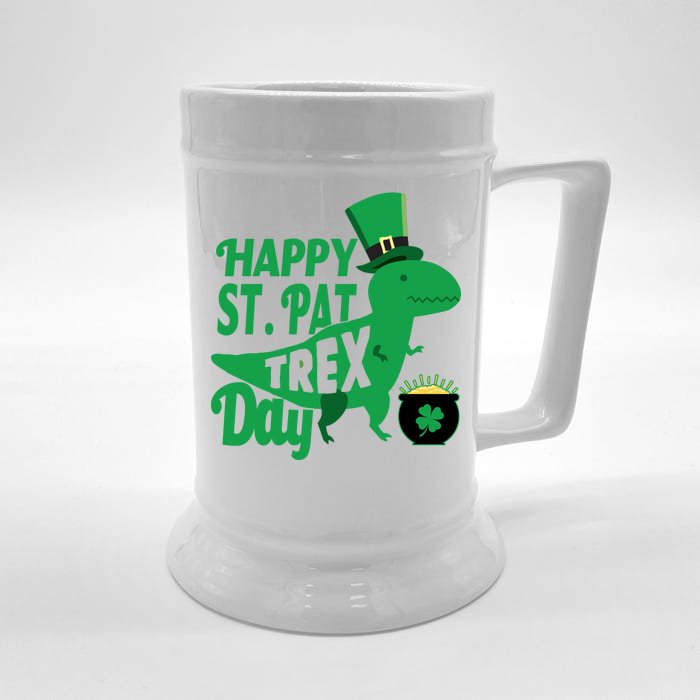 Happy St. Patrick's Pat T-Rrex Day Front & Back Beer Stein