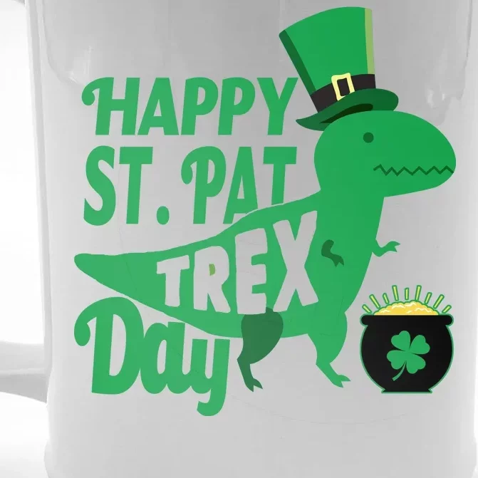 Happy St. Patrick's Pat T-Rrex Day Front & Back Beer Stein