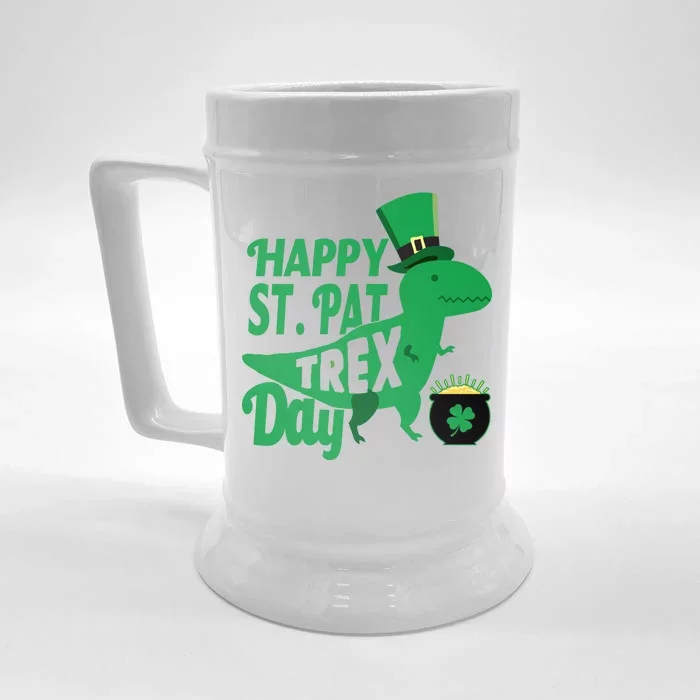 Happy St. Patrick's Pat T-Rrex Day Front & Back Beer Stein