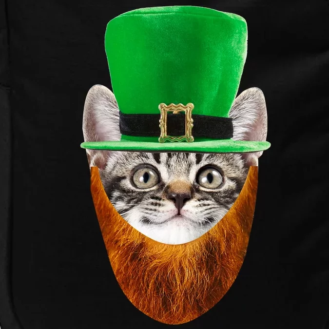 Happy St Catrick's Day Funny Cat Ginger Beard St Patrick's Day Impact Tech Backpack