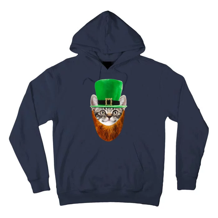 Happy St Catrick's Day Funny Cat Ginger Beard St Patrick's Day Tall Hoodie