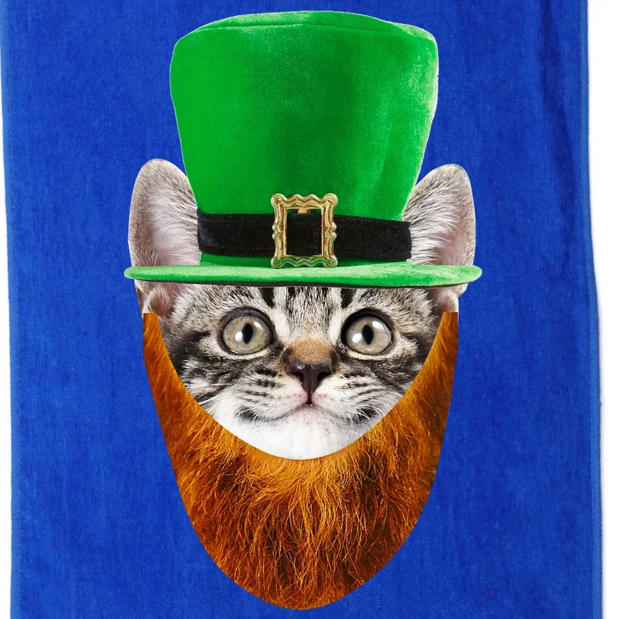 Happy St Catrick's Day Funny Cat Ginger Beard St Patrick's Day Platinum Collection Golf Towel