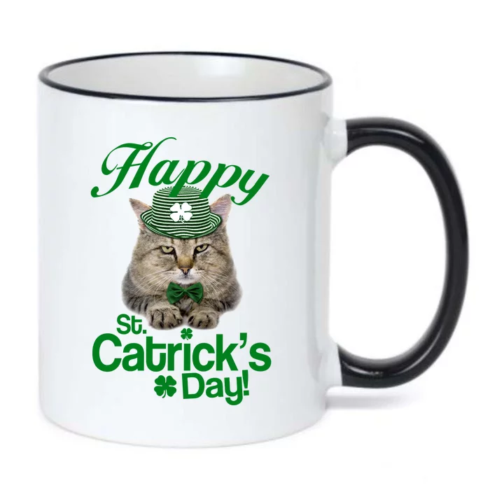 Happy St Catrick's Day Irish Cat Black Color Changing Mug