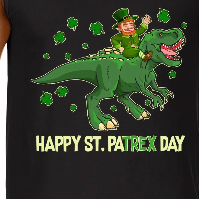 Happy St PaTREX Day Leprechaun Riding T-Rex Dinosaur Comfort Colors® Tank Top