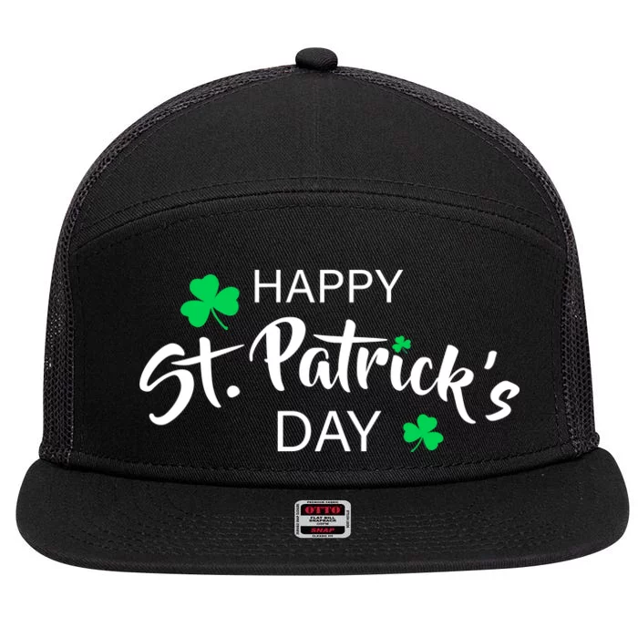 Happy St.Patrick's Day 7 Panel Mesh Trucker Snapback Hat