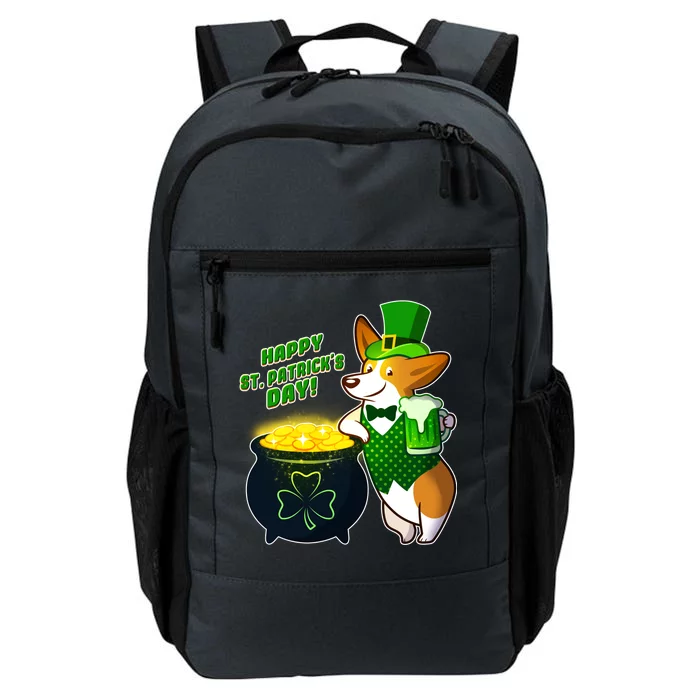 Happy St Patrick's Day Corgi Daily Commute Backpack