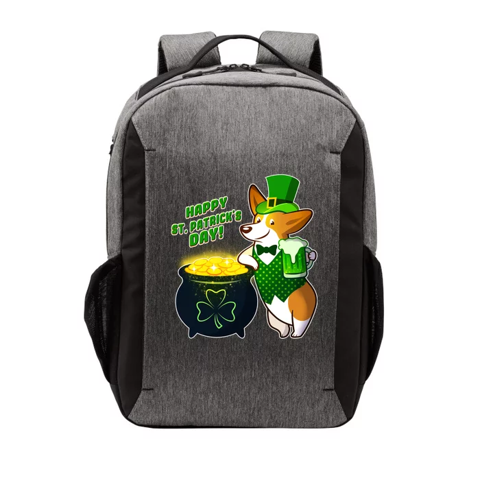 Happy St Patrick's Day Corgi Vector Backpack