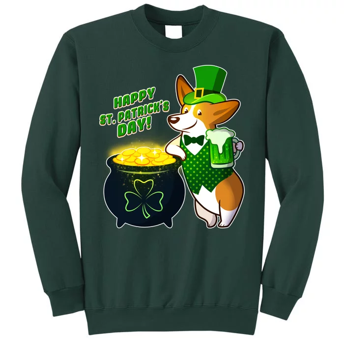 Happy St Patrick's Day Corgi Sweatshirt