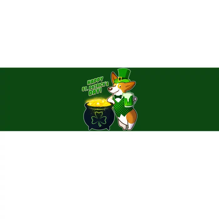 Happy St Patrick's Day Corgi Bumper Sticker