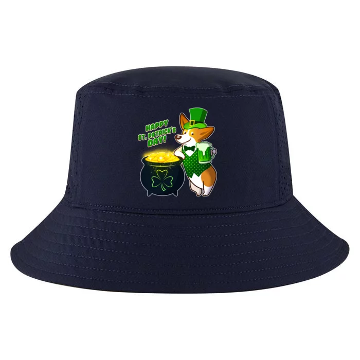 Happy St Patrick's Day Corgi Cool Comfort Performance Bucket Hat