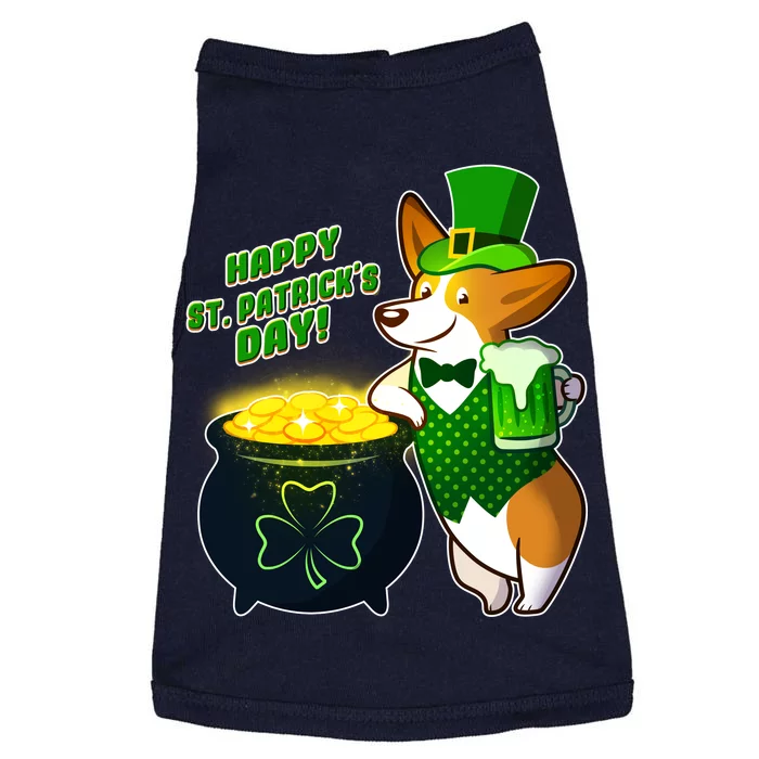 Happy St Patrick's Day Corgi Doggie Tank