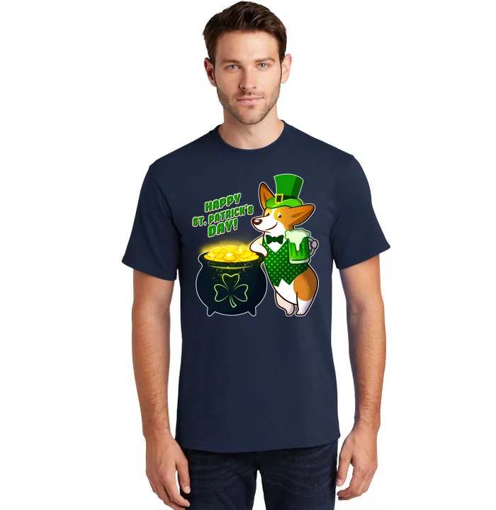 Happy St Patrick's Day Corgi Tall T-Shirt