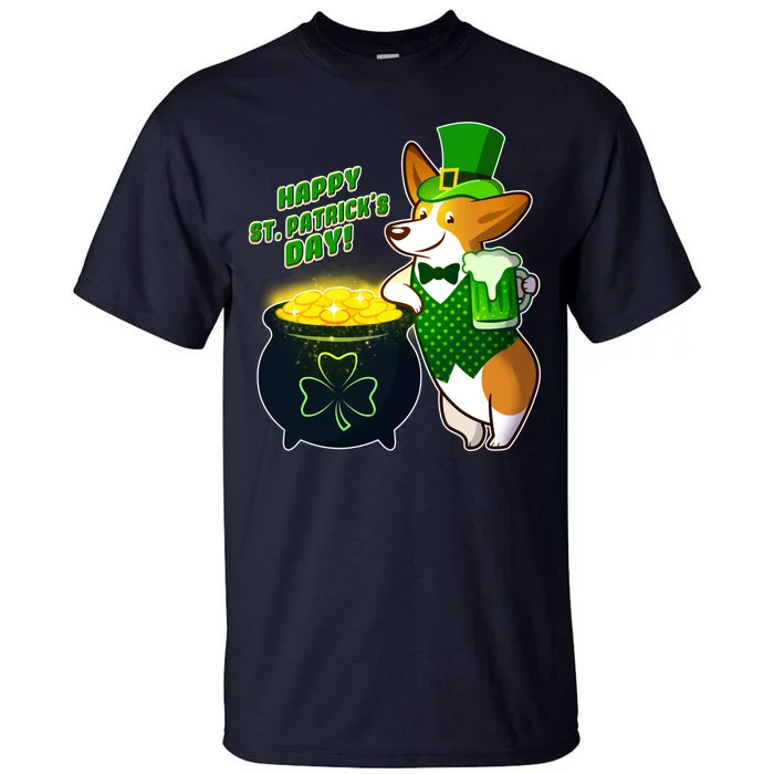 Happy St Patrick's Day Corgi Tall T-Shirt