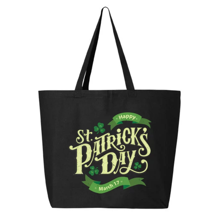 Happy St Patricks Day March 17 25L Jumbo Tote