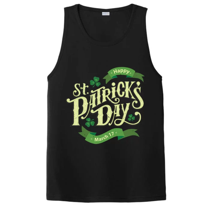 Happy St Patricks Day March 17 Performance Tank