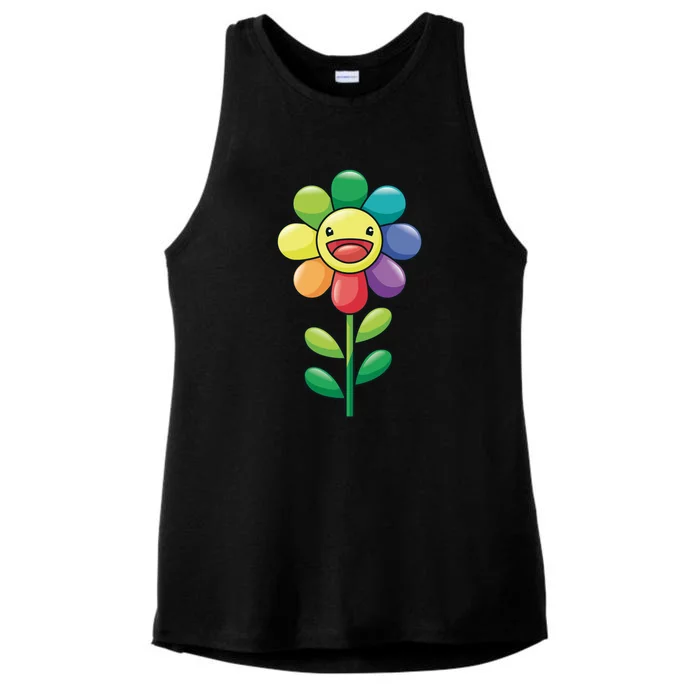 Happy Sunflower Ladies Tri-Blend Wicking Tank