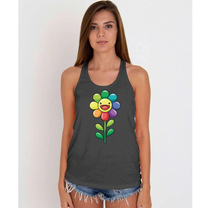 Happy Sunflower Women's Knotted Racerback Tank