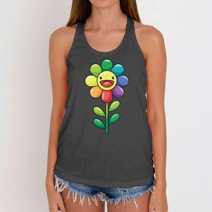 Happy Sunflower Women's Knotted Racerback Tank