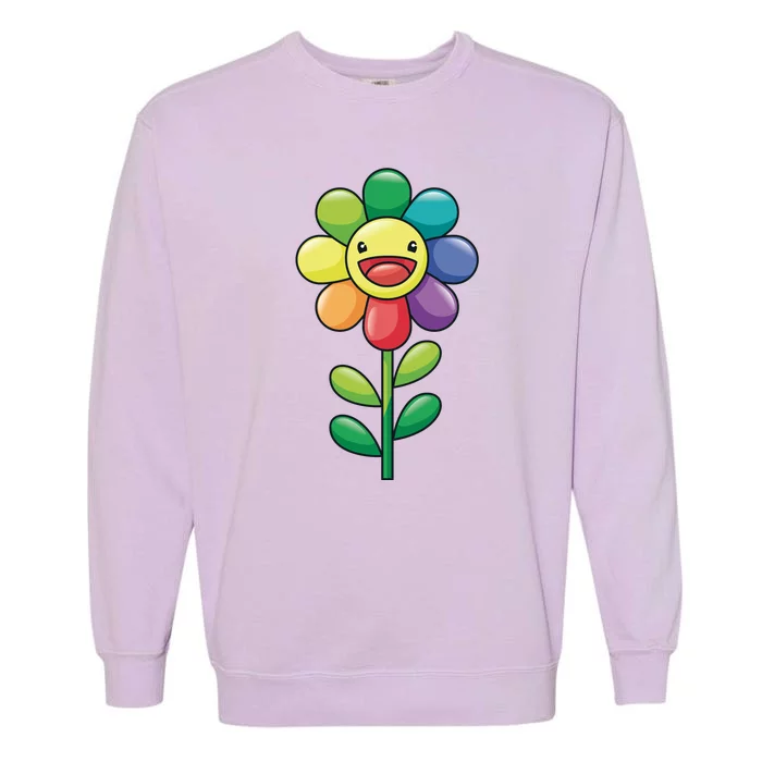 Happy Sunflower Garment-Dyed Sweatshirt