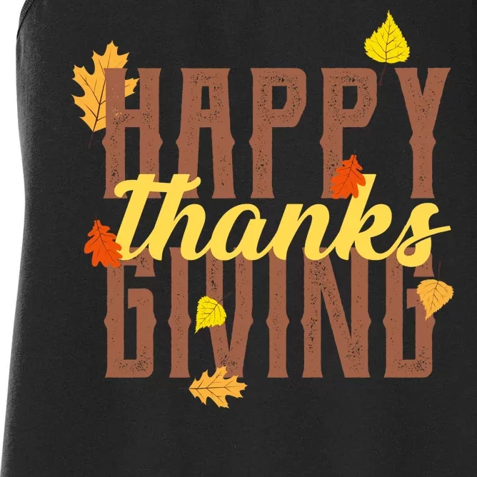 Happy Thanksgiving Women's Racerback Tank