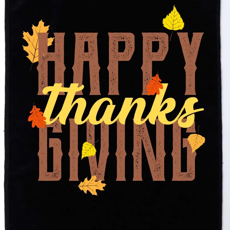 Happy Thanksgiving Platinum Collection Golf Towel