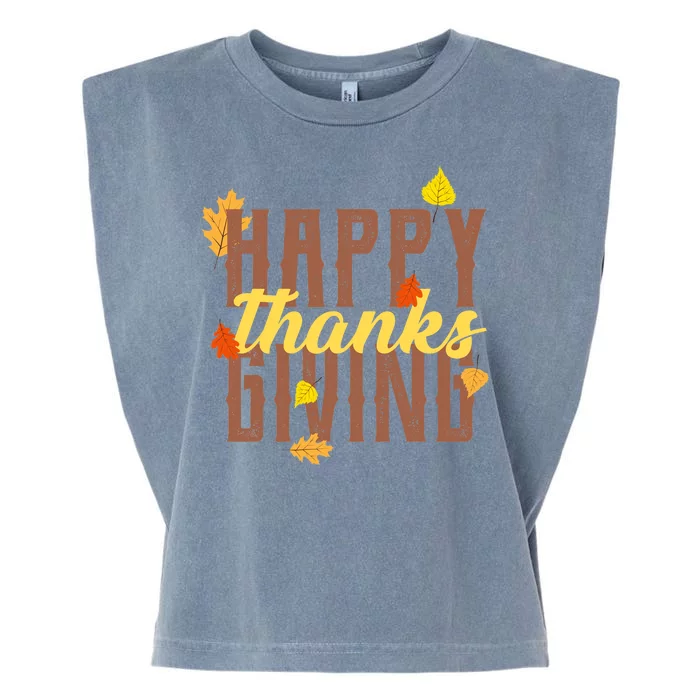 Happy Thanksgiving Garment-Dyed Women's Muscle Tee