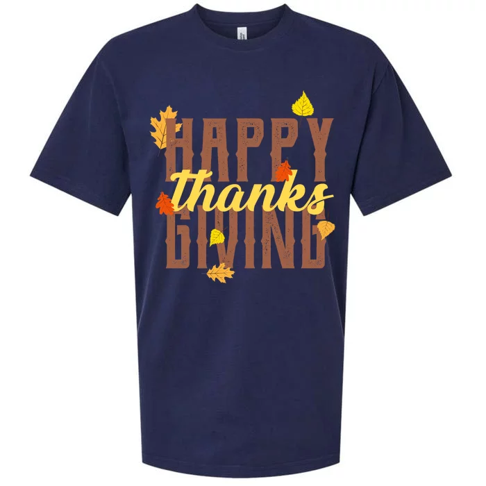 Happy Thanksgiving Sueded Cloud Jersey T-Shirt