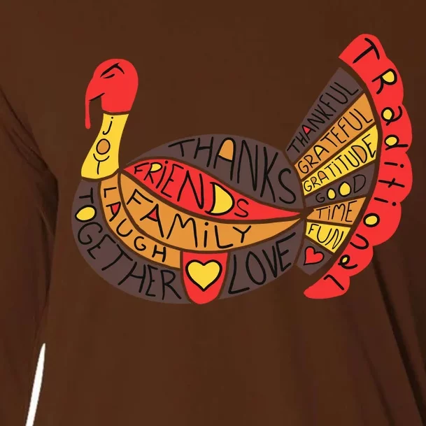 Happy Thanksgiving Day Turkey Cooling Performance Long Sleeve Crew