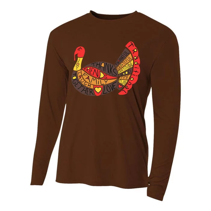 Happy Thanksgiving Day Turkey Cooling Performance Long Sleeve Crew