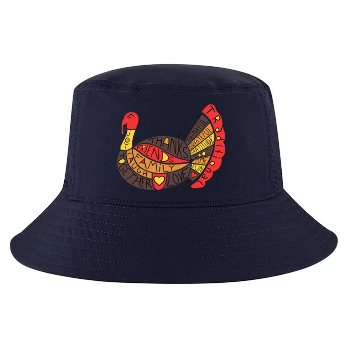 Happy Thanksgiving Day Turkey Cool Comfort Performance Bucket Hat