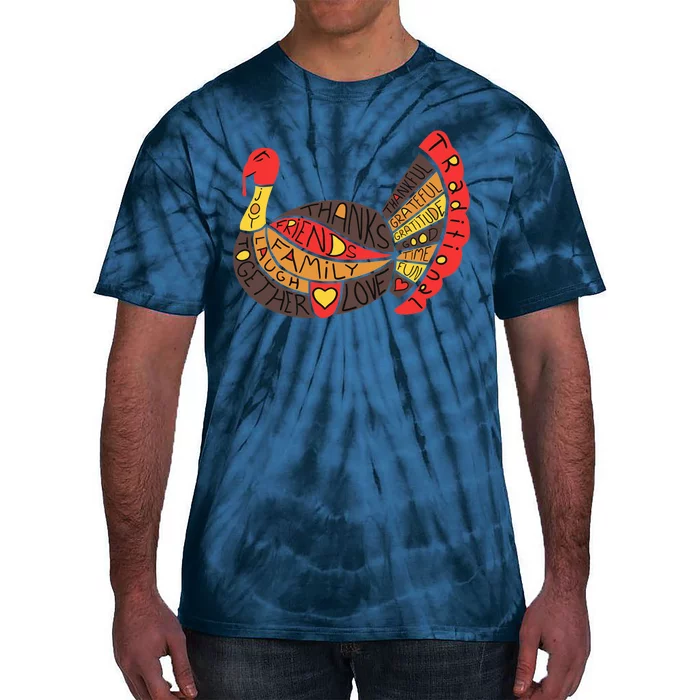 Happy Thanksgiving Day Turkey Tie-Dye T-Shirt