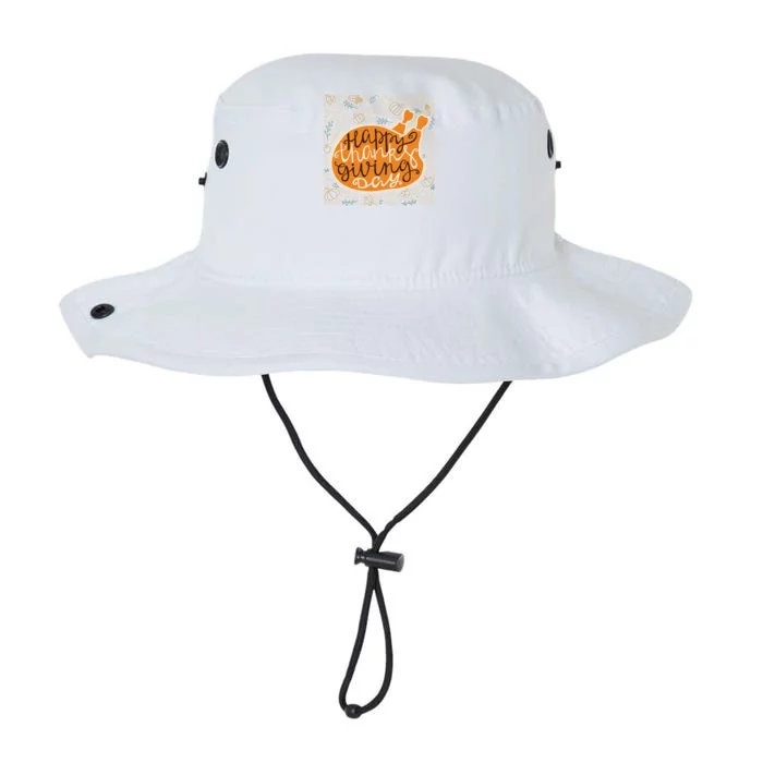 Happy Thanksgiving Day Turkey Pumpkin Logo Legacy Cool Fit Booney Bucket Hat