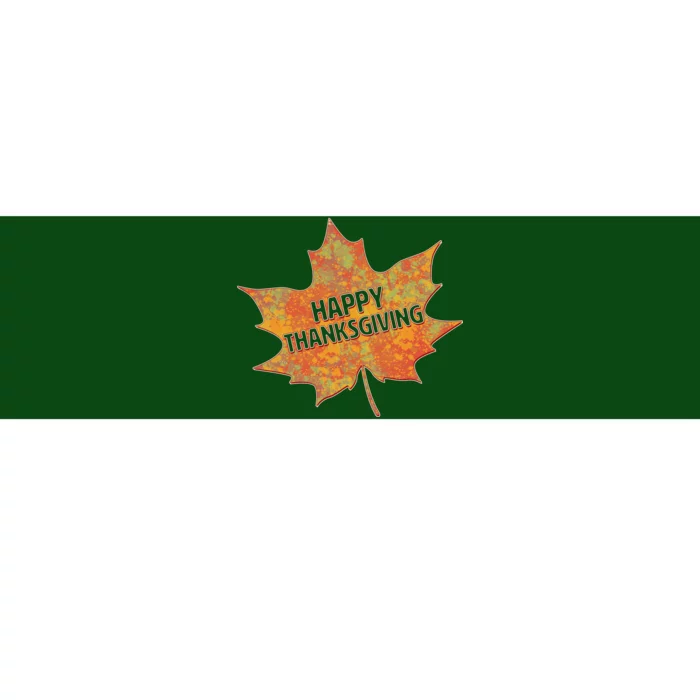 Happy Thanksgiving Fall Leaf Bumper Sticker