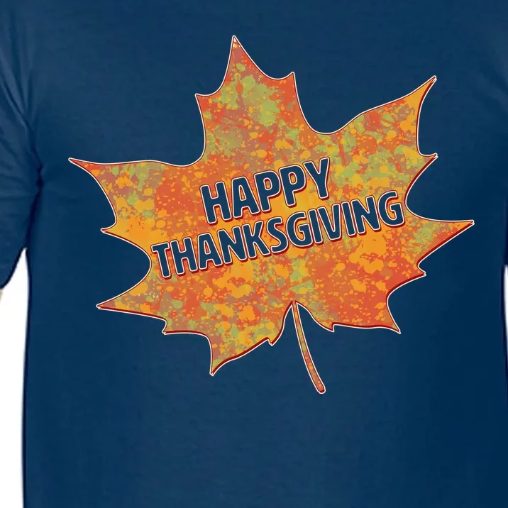 Happy Thanksgiving Fall Leaf Comfort Colors T-Shirt