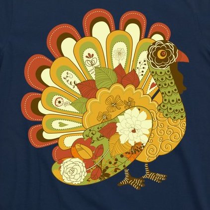Happy Thanksgiving Floral Turkey T-Shirt