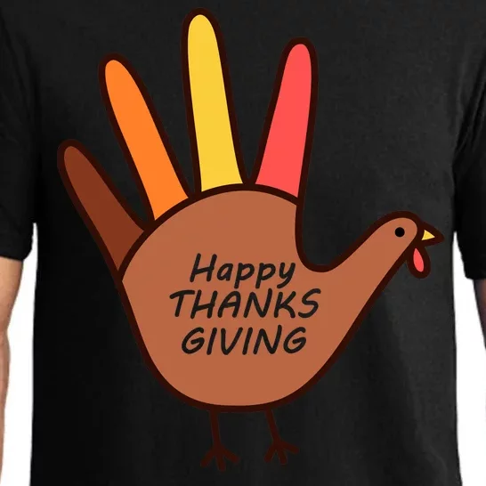 Happy Thanksgiving Hand Turkey Pajama Set