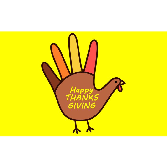 Happy Thanksgiving Hand Turkey Bumper Sticker