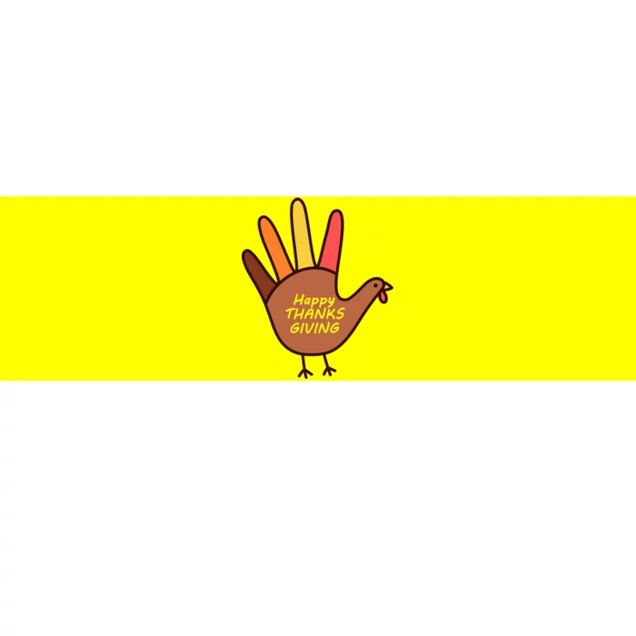 Happy Thanksgiving Hand Turkey Bumper Sticker