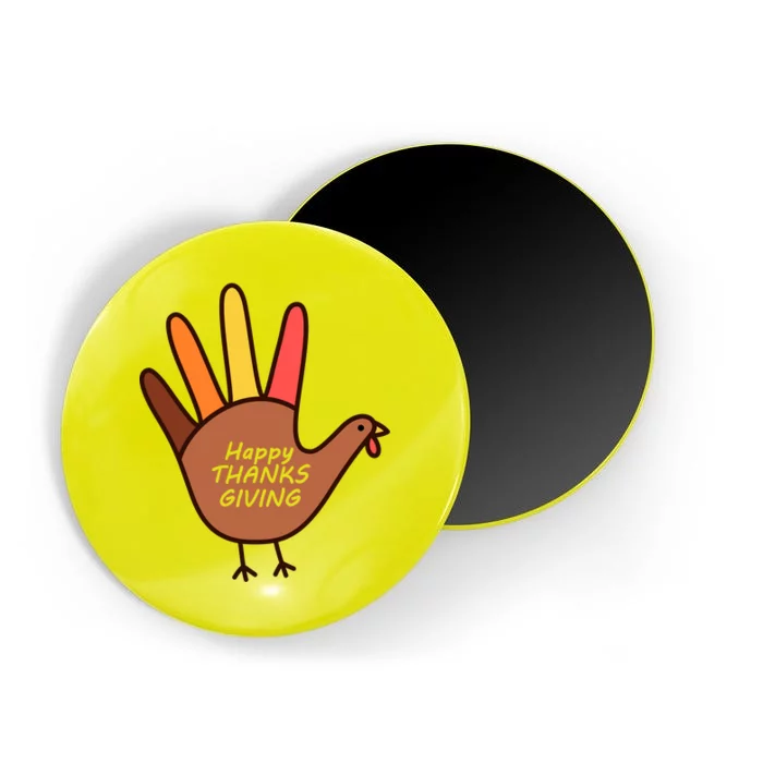 Happy Thanksgiving Hand Turkey Magnet