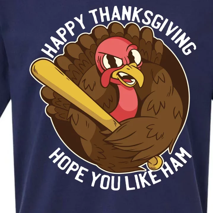 Happy Thanksgiving Hope You Like Ham Sueded Cloud Jersey T-Shirt