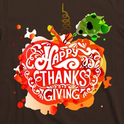 Happy Thanksgiving Pumpkin Splatter T-Shirt