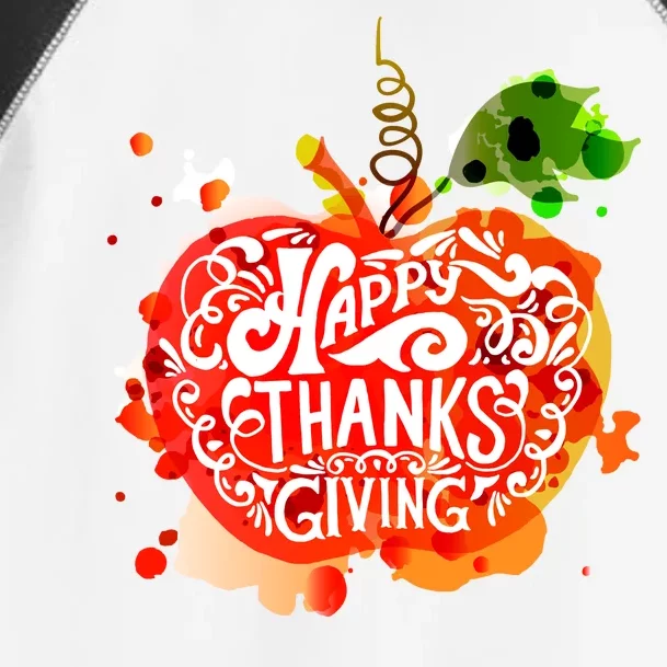 Happy Thanksgiving Pumpkin Splatter Toddler Fine Jersey T-Shirt