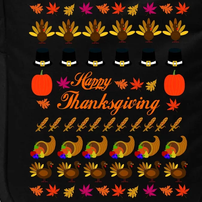 Happy Thanksgiving Turkey Ugly Sweater Impact Tech Backpack