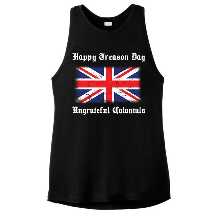 Happy Treason Day Ungrateful Colonials Ladies Tri-Blend Wicking Tank