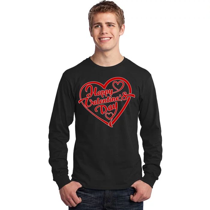 Happy Valentine's Day Heart Tall Long Sleeve T-Shirt